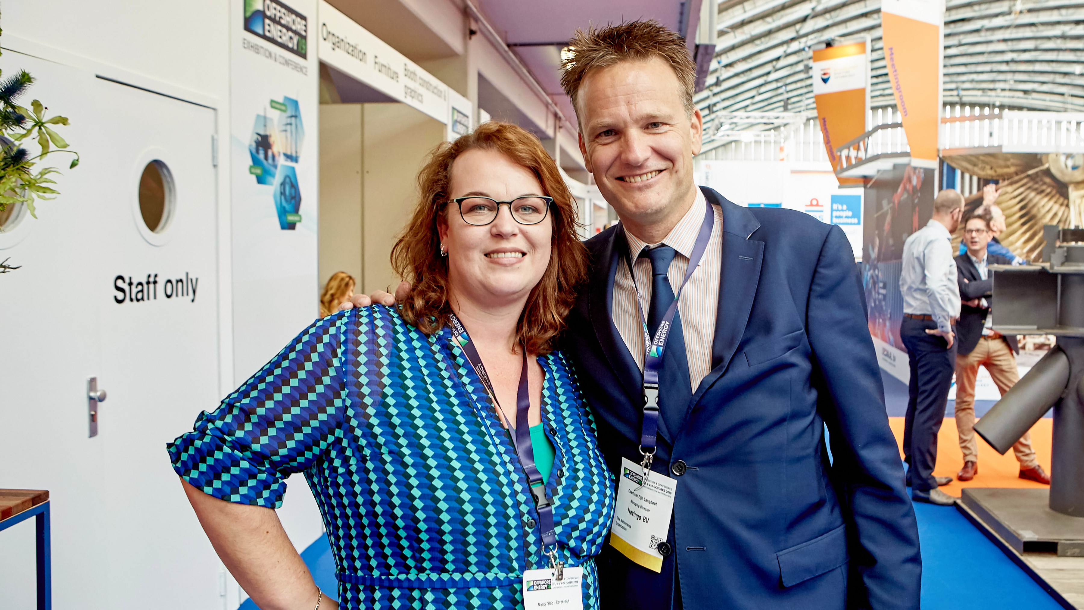 Nancy Slob, Event Coordinator, with Coert van Zijll Langhout, Managing Director at Navingo